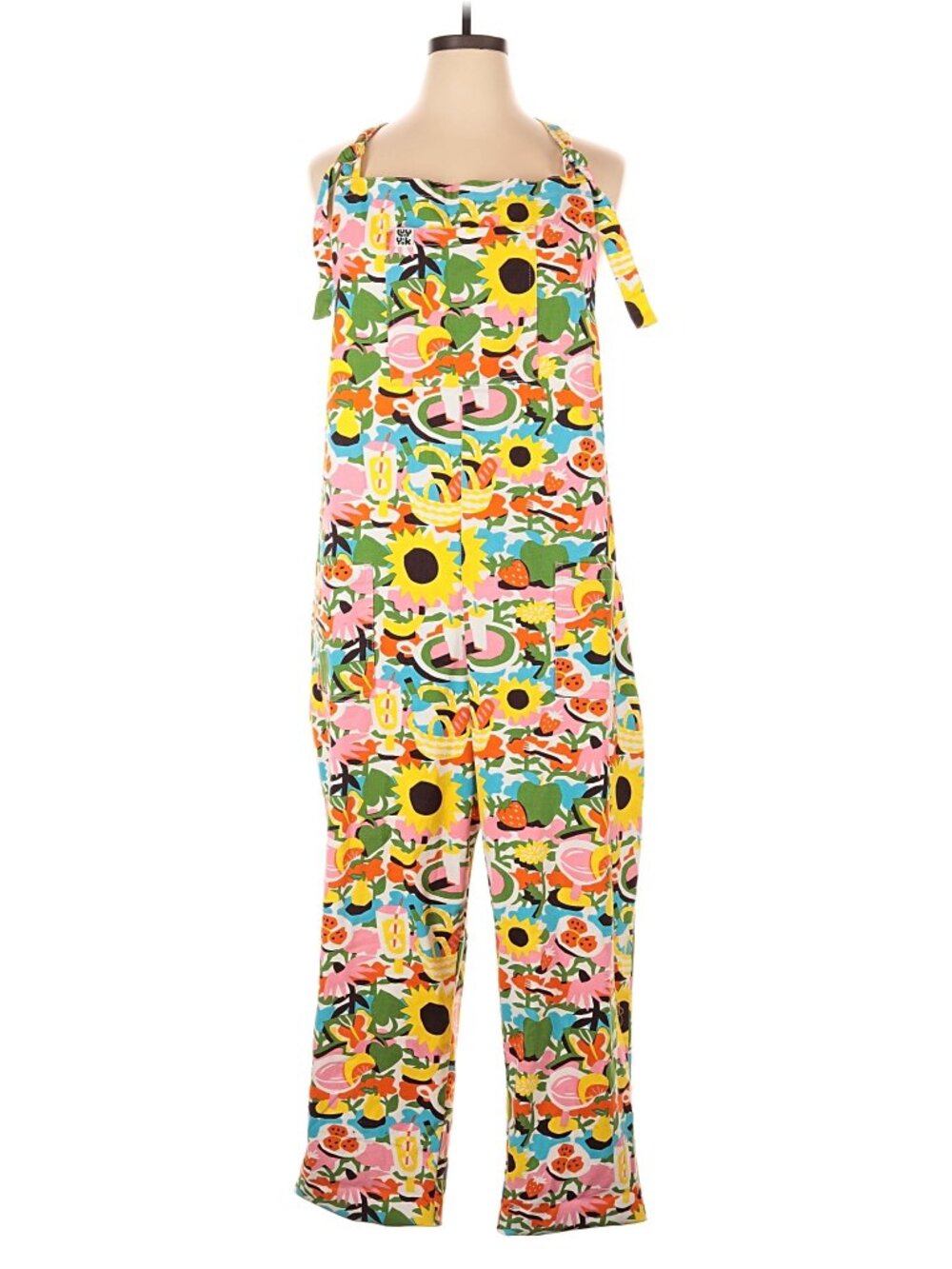 Lucy & Yak x Asahi Nagata Picnic Print Jumpsuit UK 28R/US 24R NWOT